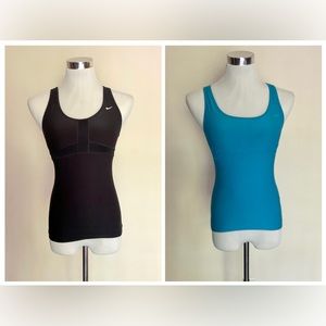 TWO Nike Dri-fit racerback tanks